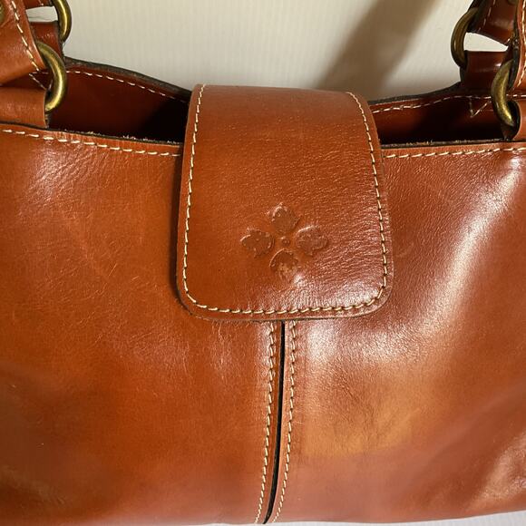 Patricia Nash Brown Leather Satchel Shoulder Bag Tote Purse Women’s Medium - Picture 11 of 14